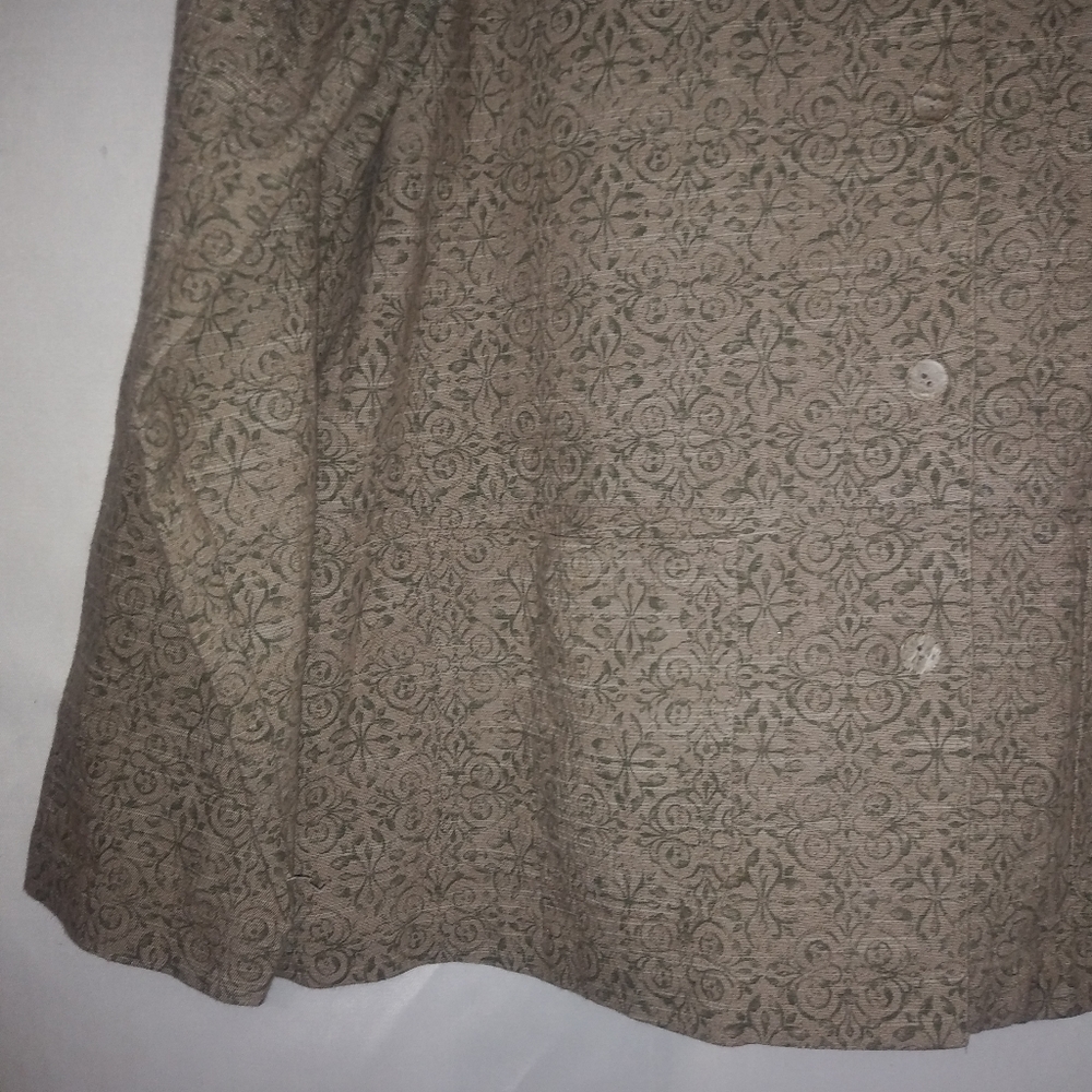 C.J. Banks 1X Beige Patterned Shirt Blazer Plus - Picture 2 of 5